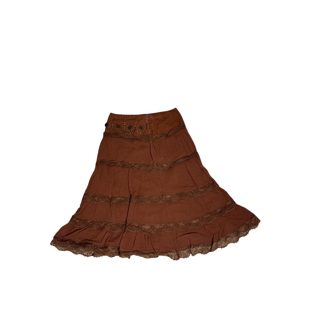 Mary-Kate & Ashley Brown Boho Maxi Skirt — Size 8